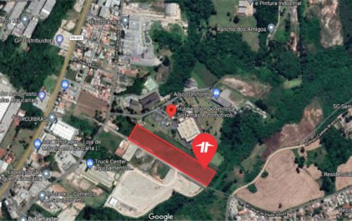 Texto: Imagem aérea (Google maps) de um dos empreendimentos realizados pela Favretto.